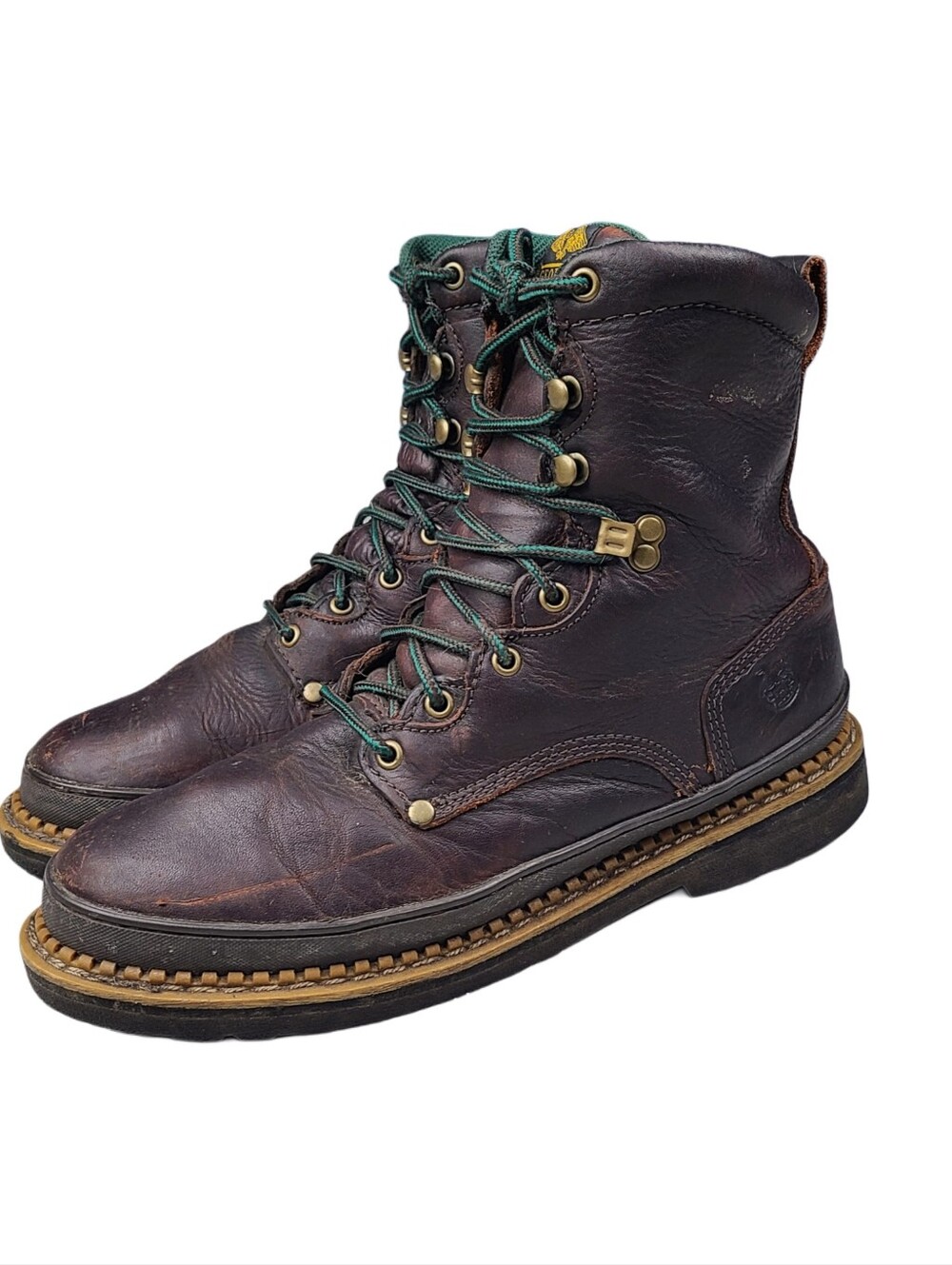 Georgia Boot Men's Work Boots Size 12 M Brown Leather 8" Georgia Giant G8274